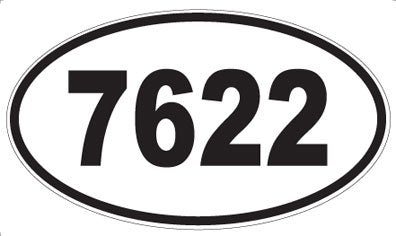 7622 - Oval Sticker