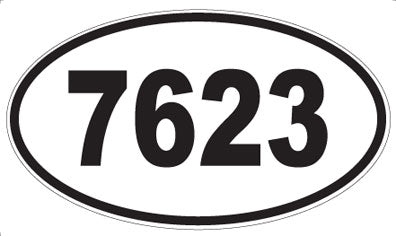 7623 - Oval Sticker