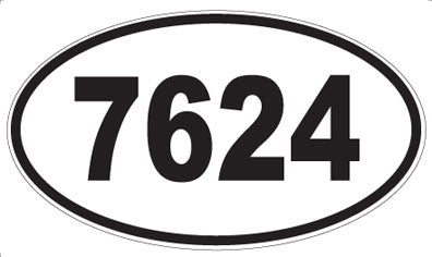 7624 - Oval Sticker