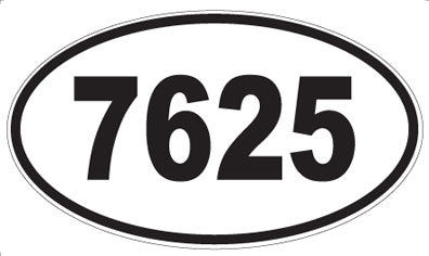 7625 - Oval Sticker