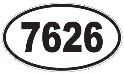7626 - Oval Sticker