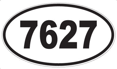 7627 - Oval Sticker
