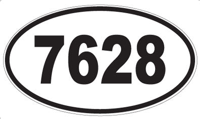 7628 - Oval Sticker