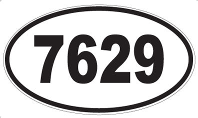 7629 - Oval Sticker