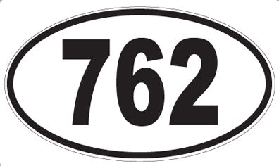 762 - Oval Sticker