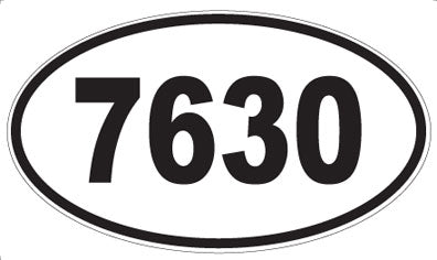 7630 - Oval Sticker