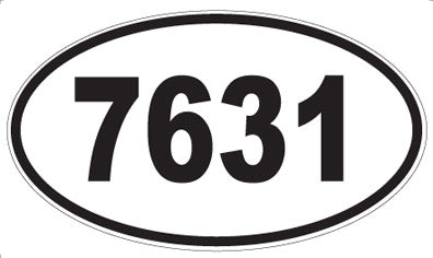 7631 - Oval Sticker