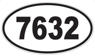 7632 - Oval Sticker
