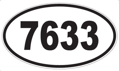 7633 - Oval Sticker