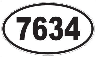 7634 - Oval Sticker