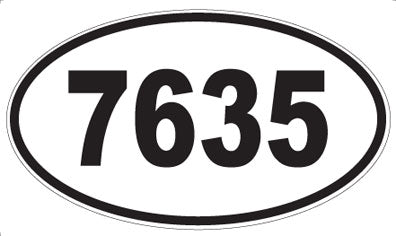 7635 - Oval Sticker