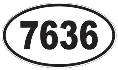7636 - Oval Sticker
