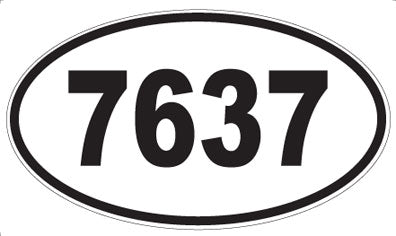 7637 - Oval Sticker