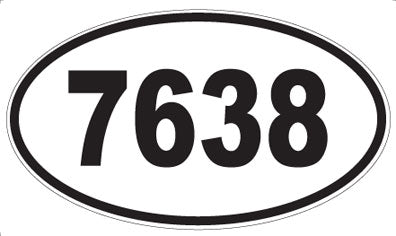 7638 - Oval Sticker