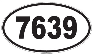 7639 - Oval Sticker