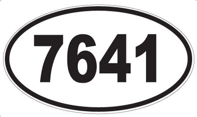 7641 - Oval Sticker
