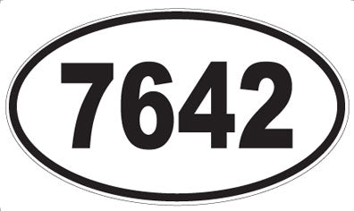 7642 - Oval Sticker