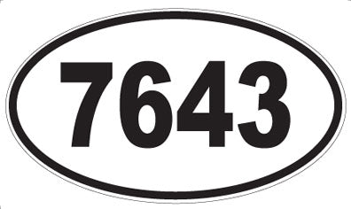 7643 - Oval Sticker