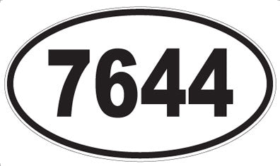 7644 - Oval Sticker
