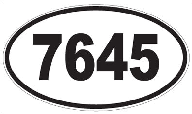 7645 - Oval Sticker