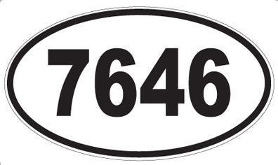 7646 - Oval Sticker