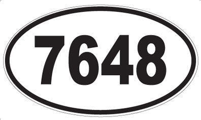 7648 - Oval Sticker