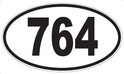 764 - Oval Sticker
