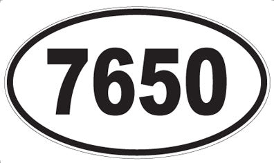 7650 - Oval Sticker