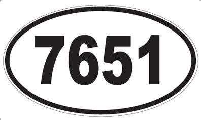 7651 - Oval Sticker