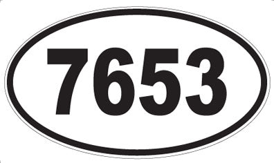 7653 - Oval Sticker