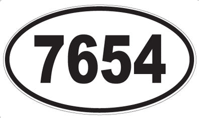 7654 - Oval Sticker