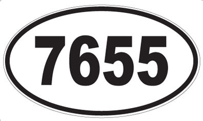 7655 - Oval Sticker