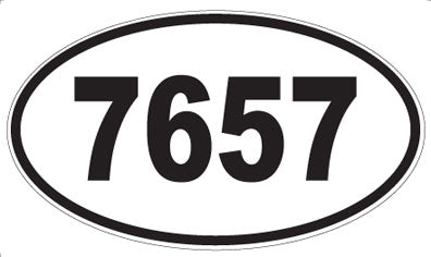 7657 - Oval Sticker