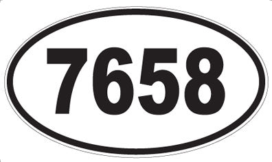 7658 - Oval Sticker