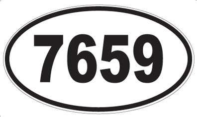 7659 - Oval Sticker