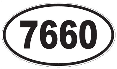 7660 - Oval Sticker
