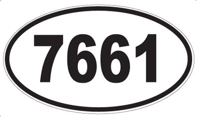 7661 - Oval Sticker