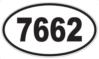 7662 - Oval Sticker