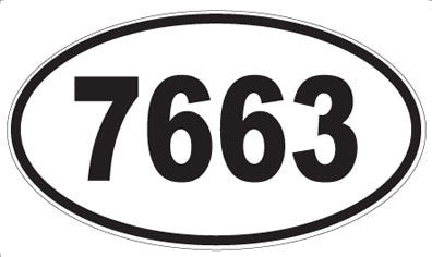 7663 - Oval Sticker