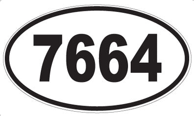 7664 - Oval Sticker