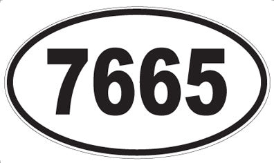 7665 - Oval Sticker