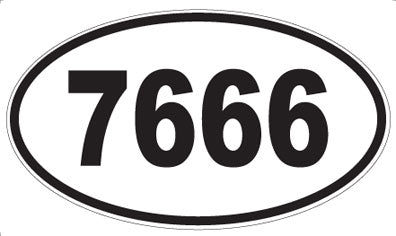 7666 - Oval Sticker