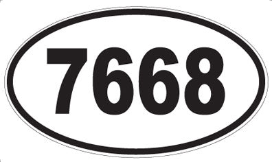 7668 - Oval Sticker