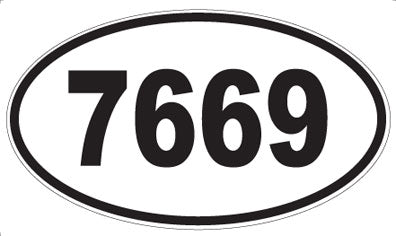 7669 - Oval Sticker