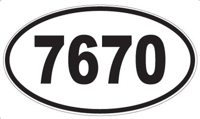 7670 - Oval Sticker
