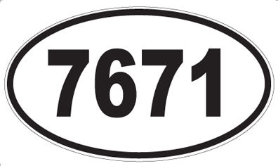 7671 - Oval Sticker