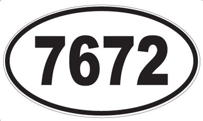 7672 - Oval Sticker