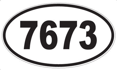 7673 - Oval Sticker