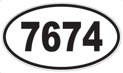 7674 - Oval Sticker
