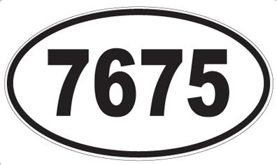 7675 - Oval Sticker